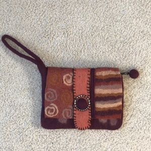 Rising Tide Boho Wool Wristlet